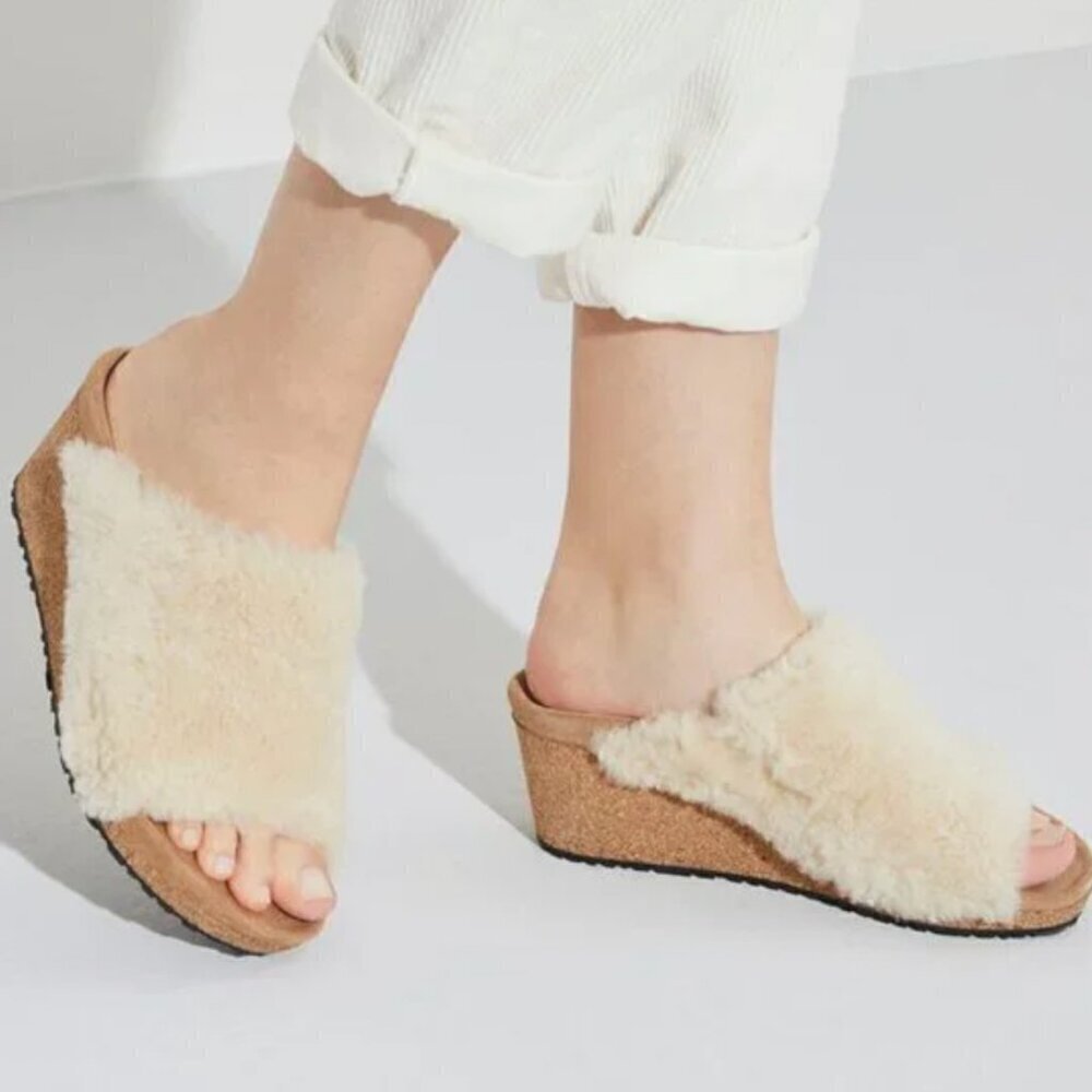 Birkenstock Papillio Namica Teddy Wedge Sandals US 10